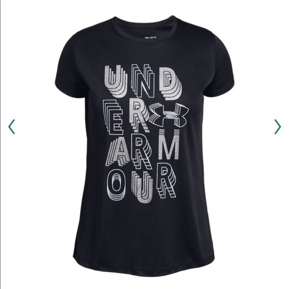 Under Armour Girls Linear Graphic Tee new Small
